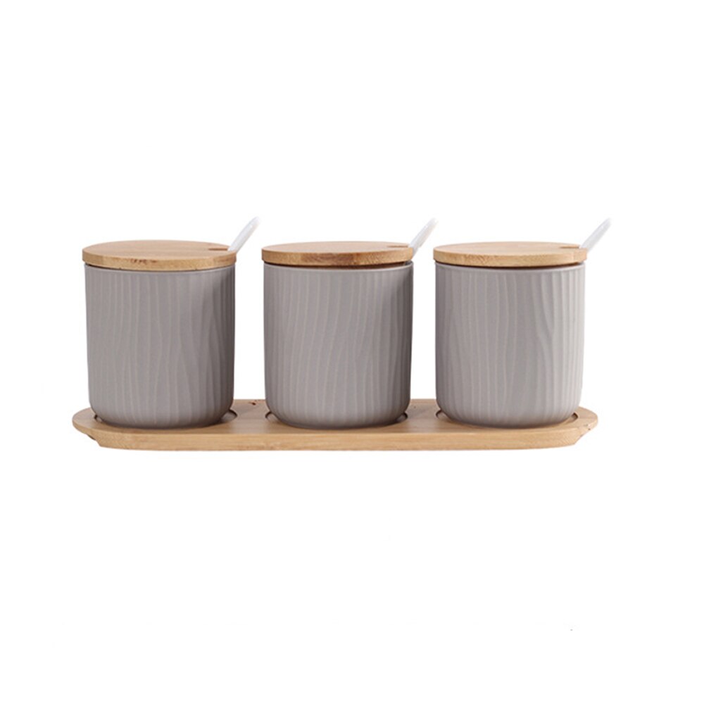 Ceramic Spice Rack Salt Shaker And Pepper Shaker Oil Bottle Set Kitchen Household Supplies For Spices Storage Jar With Cover: 09