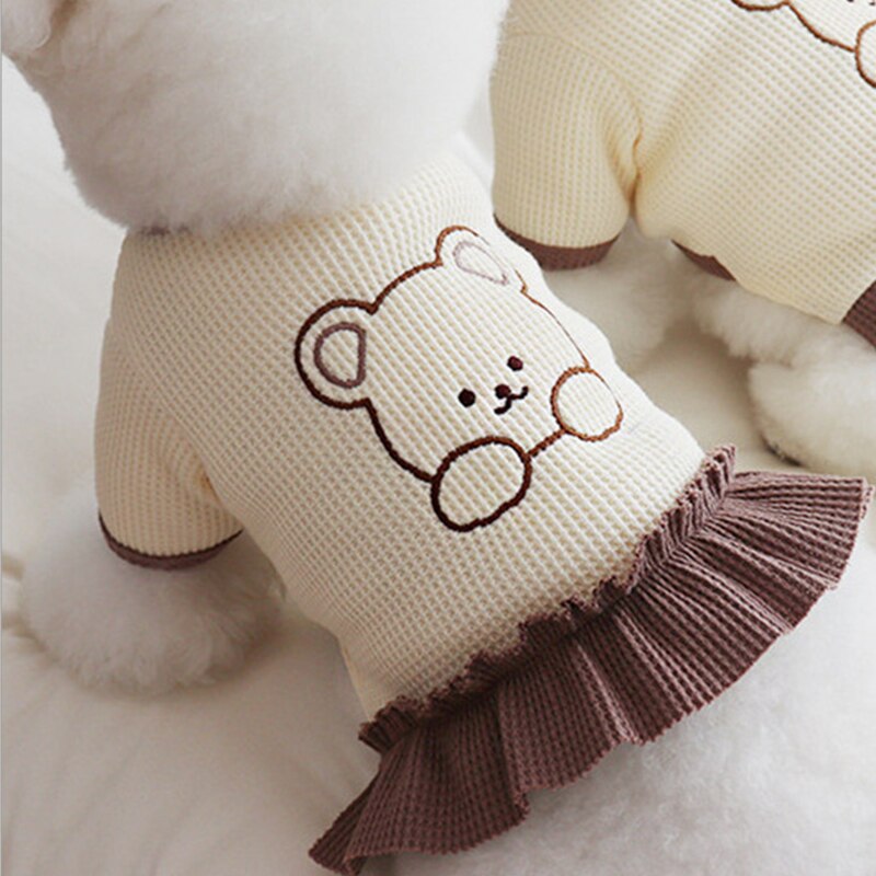 Ropa de estilo coreano para mascotas, camisa para perros pequeños, vestido para gato y perro, falda para Chihuahua, Yorkie, ropa para perros Pug: Dress / XL