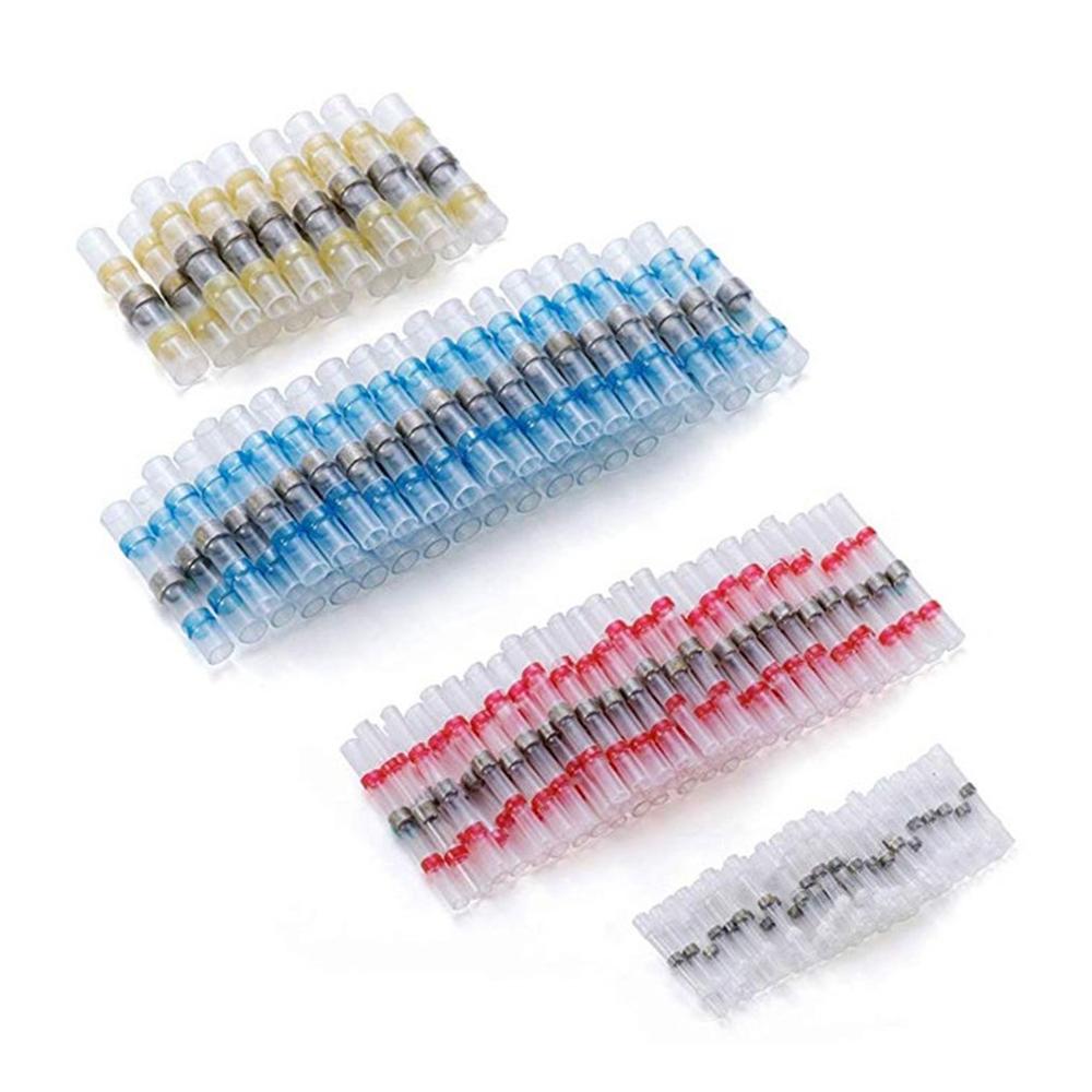50/100/150/250 pc Boxed Waterproof Solder Ring Heat Shrinkable Joint Terminal Solder Ring Heat Shrinkable Sleeve Terminal