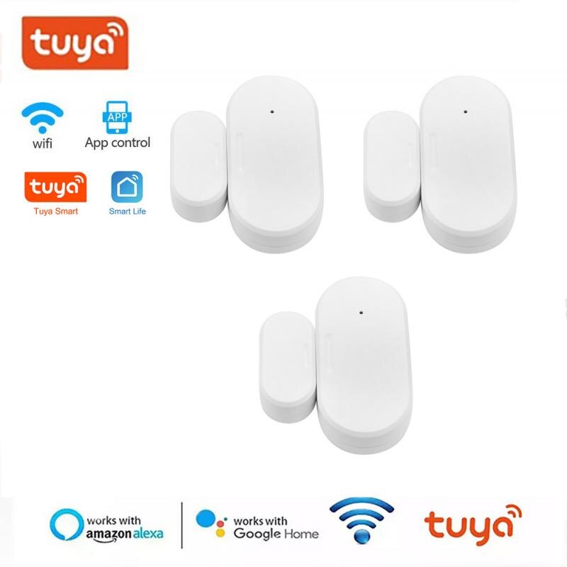 Tuya ZigBee WiFi Door Sensor, Smart Door Open/Closed Detectors, Smartlife APP Wifi Window Sensor Work With Alexa Google Home