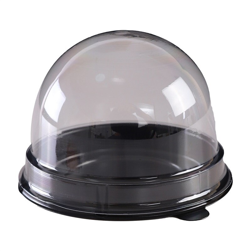 50 Pcs Mini Ronde Maan Cake Container Trays Verpakking Houder Wedding Party Favor Dozen 50G Mooncake Ei-dooier Bladerdeeg Houders: Black