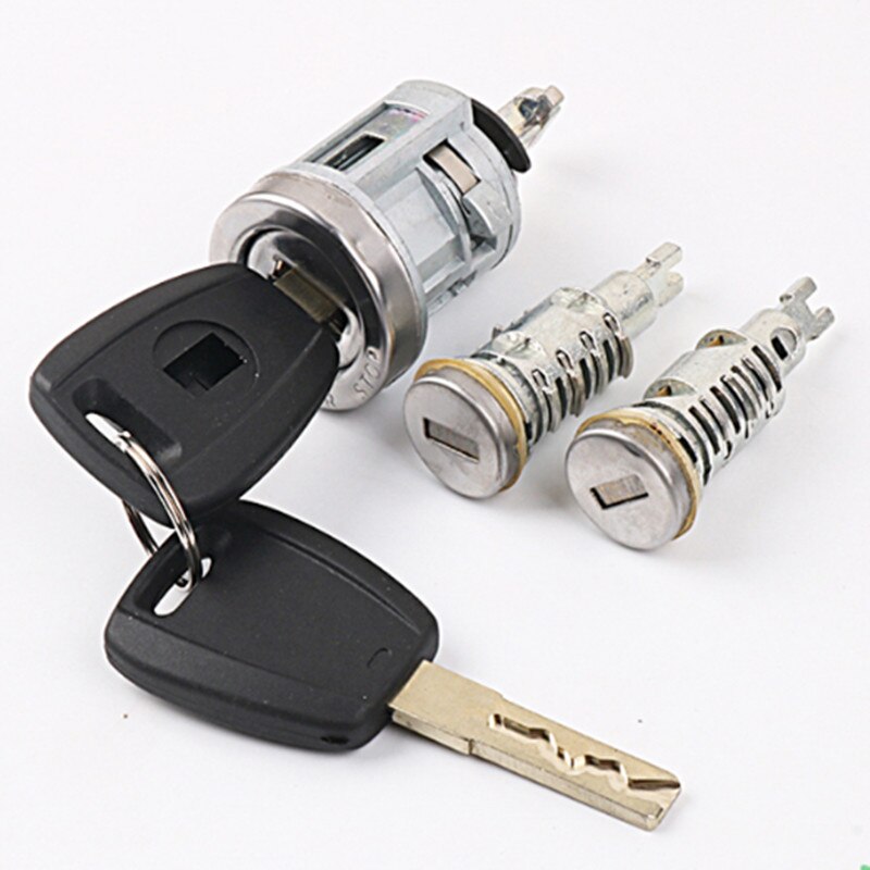 DAKATU Full set door lock cylinder for Fiat ignition lock set Car Door Cylinder Car Key Lock Trunk lock cylinder