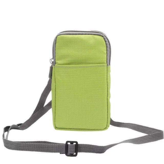 Universal Sports Wallet Mobile Phone Bag For iPhone Huawei Xiaomi Samsung Pocket Bag Outdoor Phone Shoulder Bag Holster: Green