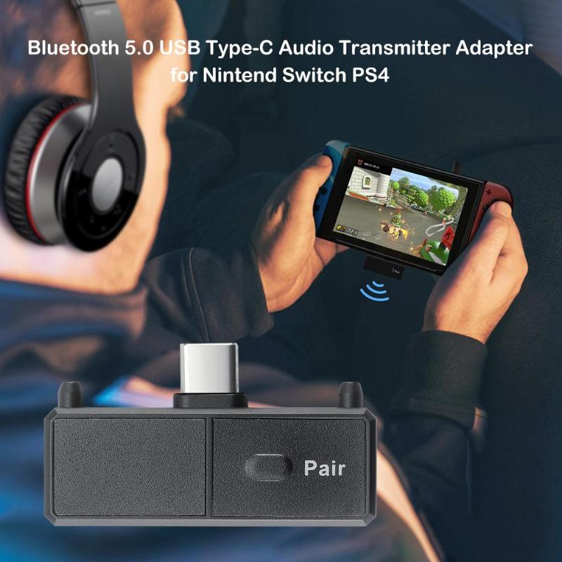 Type-C Draadloze Bluetooth Audio Zender Adapter Voor Nintend Schakelaar PS4