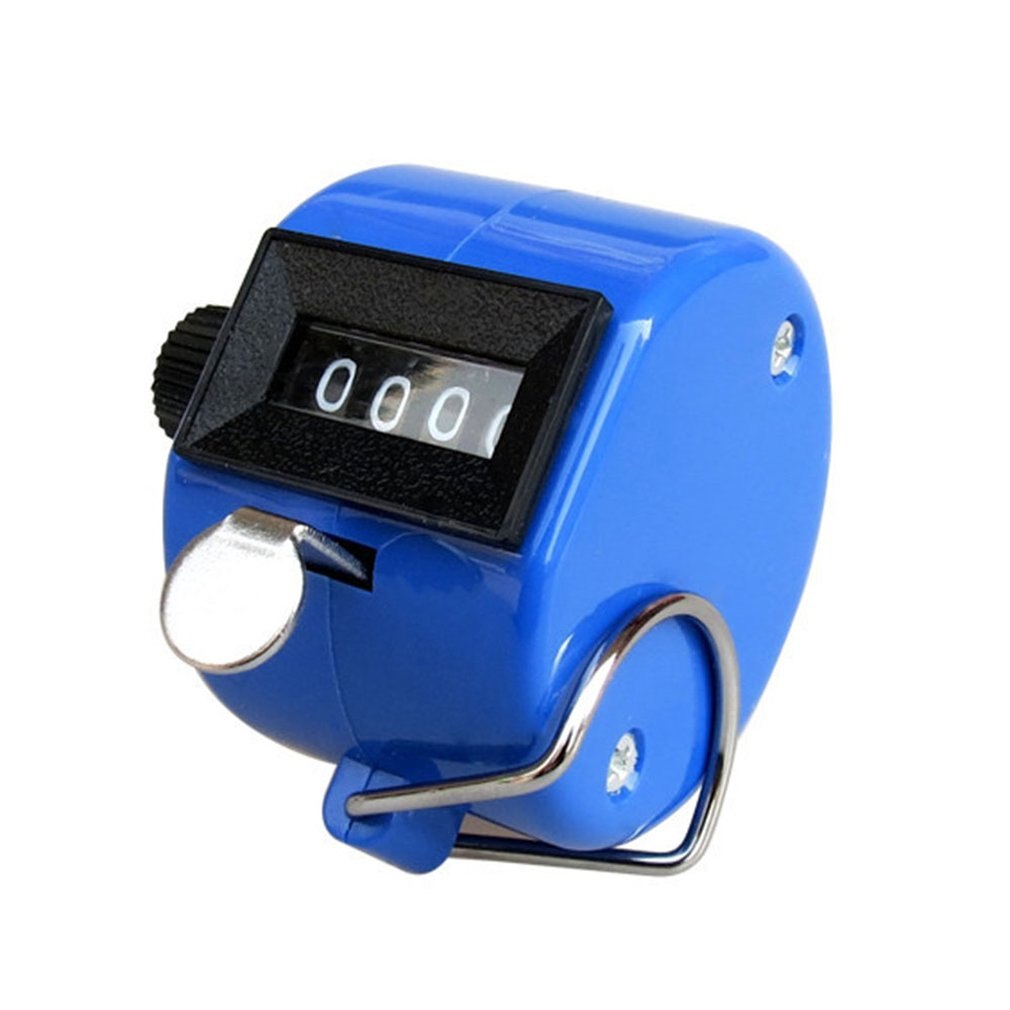 Compteur de bouddha à quatre couleurs, mécanique en plastique: Bleu