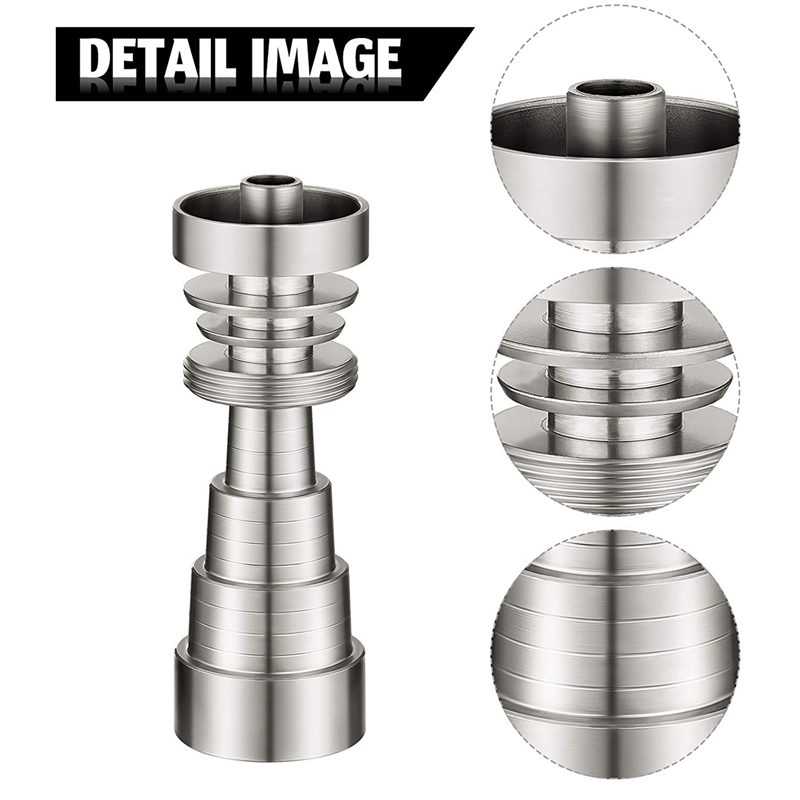 Praktische 2 Stuks Titanium Wax Tool Rvs Cap Wax Tool Universele 6 In 1 Metalen Wax Tool Waterdicht Rustproof wax Carvi