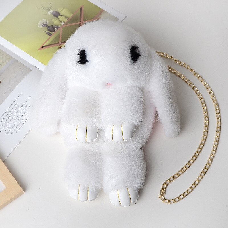 Mode Vrouwelijke Konijn Tas Imitatie Bont Messenger Portemonnee Portemonnee Keten Schoudertas Dames Handtas