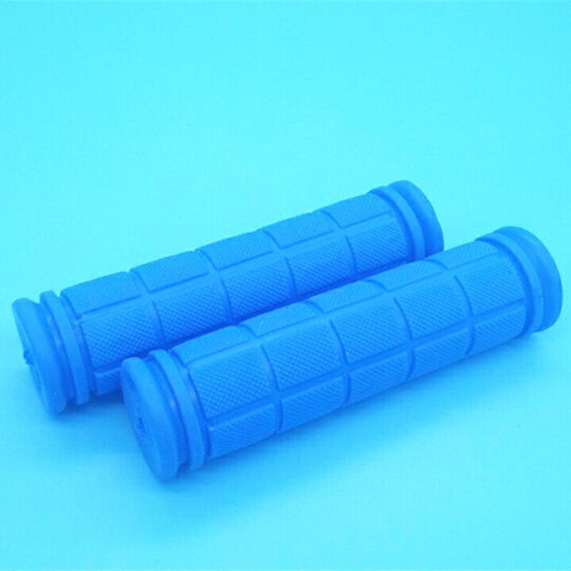 Rubberen Grip Handvat Handvatten Kleurrijke Anti-Slip Kind Kinderen Kids Fiets Fietsen Bar Grips Hand Cover Mtb Fietsen onderdelen: blue