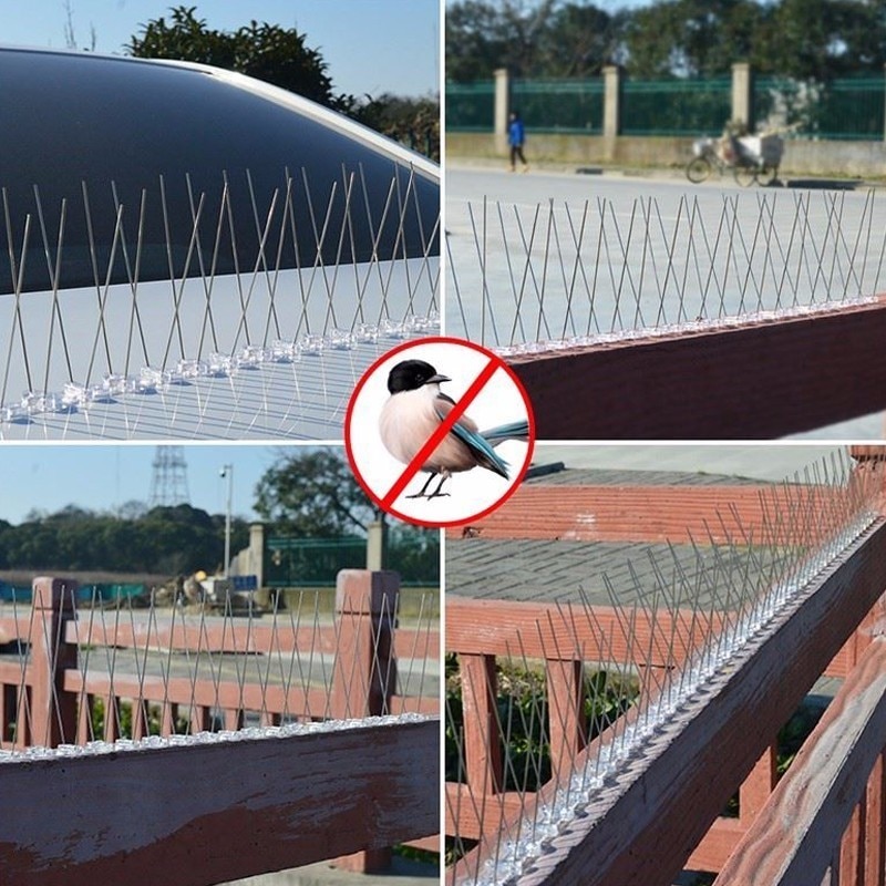 1-15PCS Pest Control Plastic Bird and Pigeon Spikes Anti Bird Anti Pigeon Spike for Get Rid of Pigeons and Scare Birds