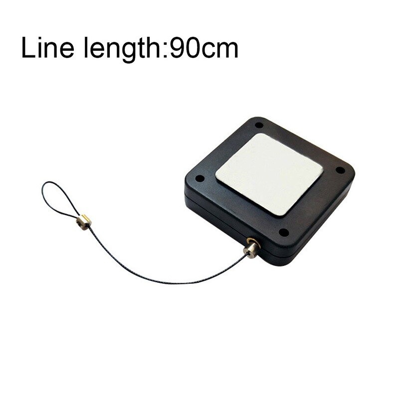 90Cm Eenvoudige Deurdranger Buiten Punch-Gratis Intrekbare Automatische Sensor Deursluiters Zelf Pull Lijn Onder Deur Beugel dichter: Black 90cm