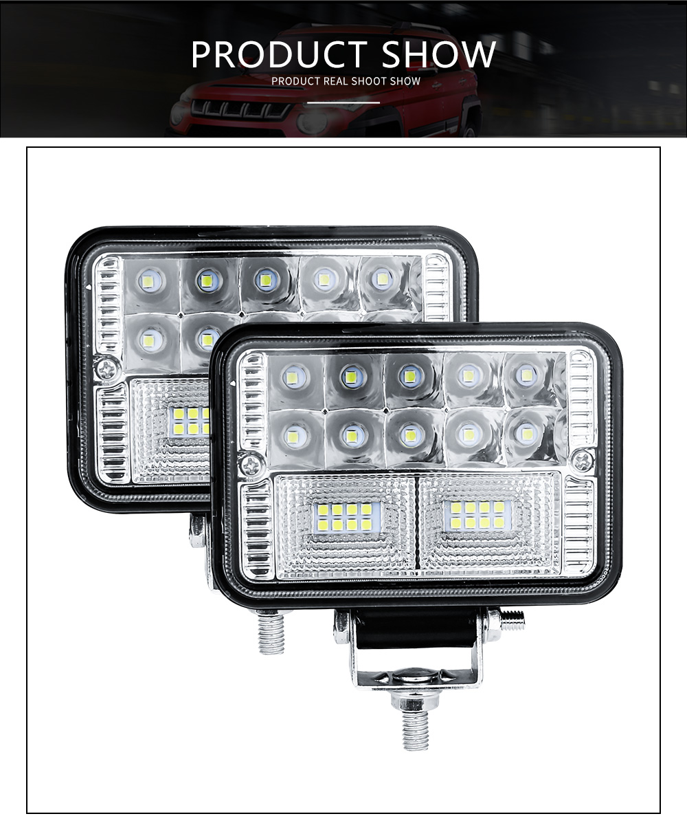 Luz LED de trabajo para remolque de camión, faro antiniebla de alto brillo de 4 pulgadas, 26LED, 12V y 24V, accesorios para coche