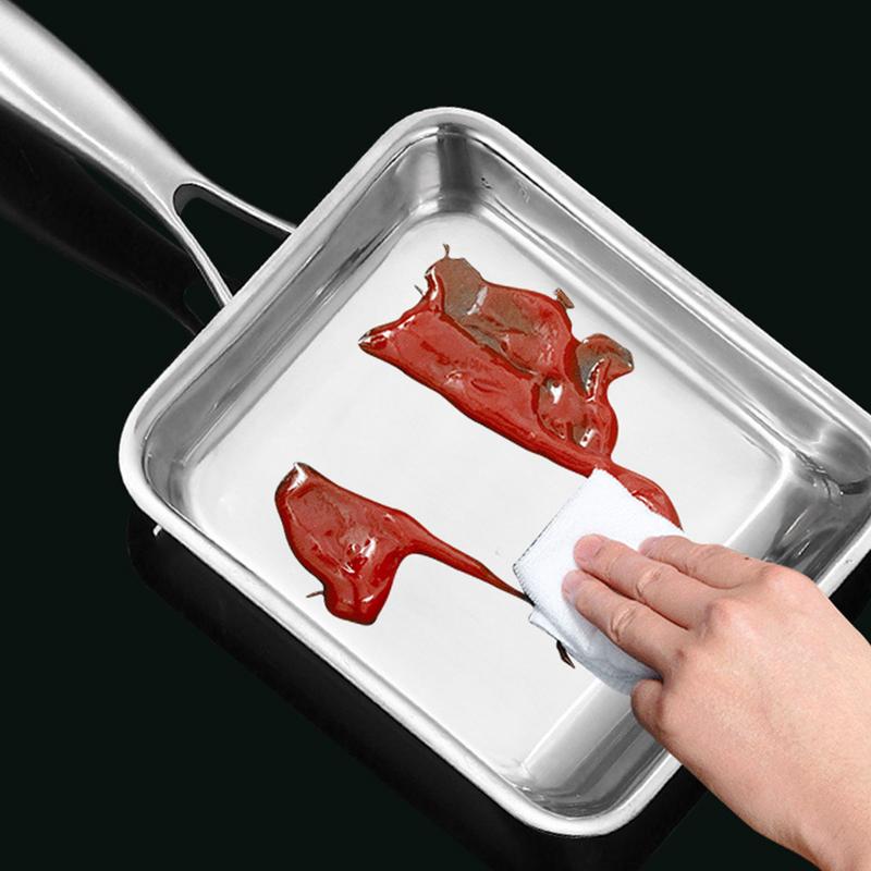 Non Stick Koekenpannen 3-laags Roestvrijstalen Vierkante Kookpan Anti-aanbak Koekenpan Diepe Kleine Ijzeren Koekenpan Kookgerei Pan Koekenpan