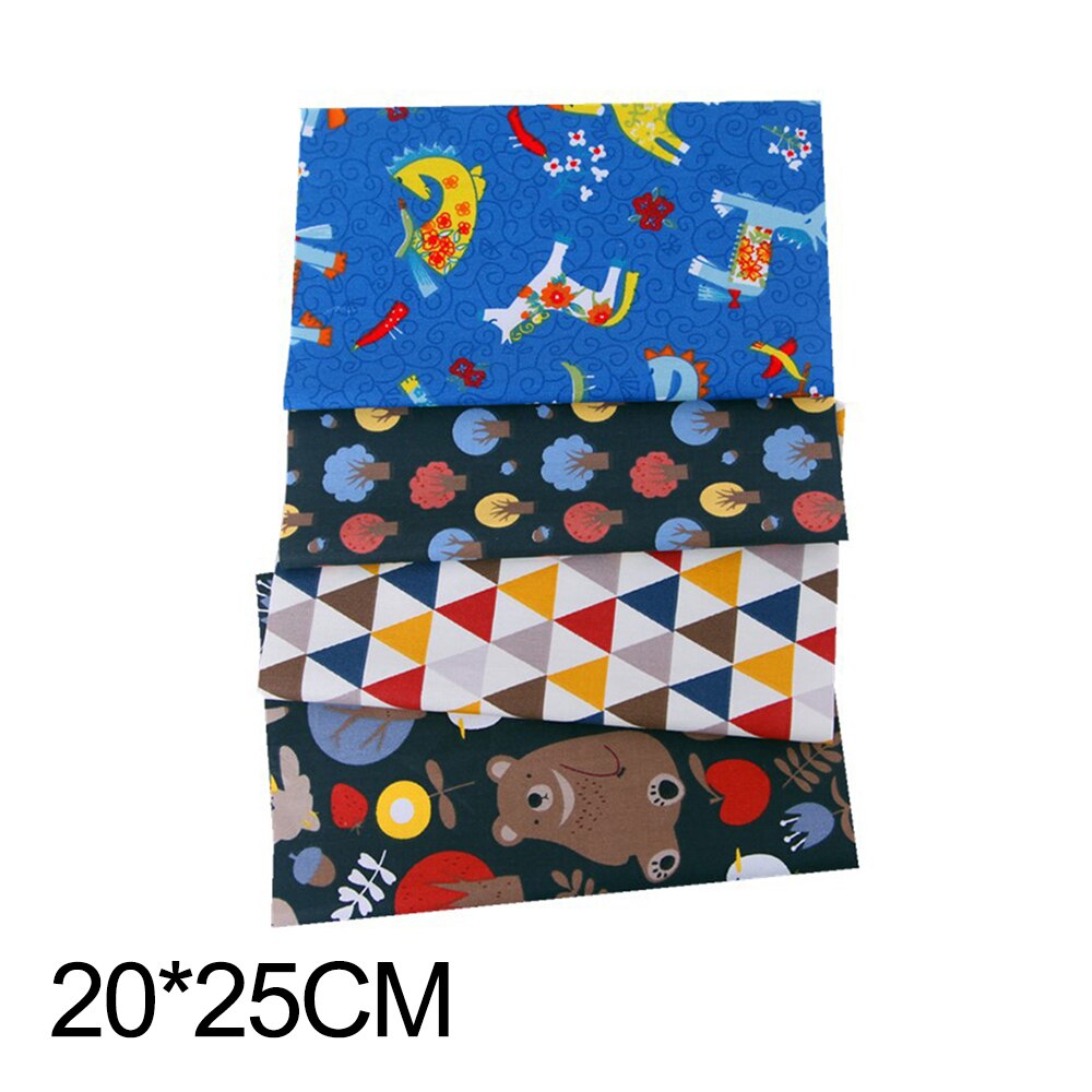 Japanischen Gedruckt Baumwolle Patchwork Tuch einstellen Bronzing NäHenne Quilten Stoffe Blumen- DIY Handgemachte Gesicht Maske Zubehör 20x25cm: 14  4Stck