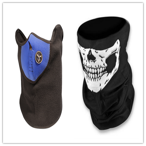 Motorrad Gesicht Maske Fahrrad Vlies Winter Hals Schutz für Kawasaki Z800 E Ausführung NINJA 250 300R Z250 Z300 VERSYS 300X: 2Stck-Blau-Weiß
