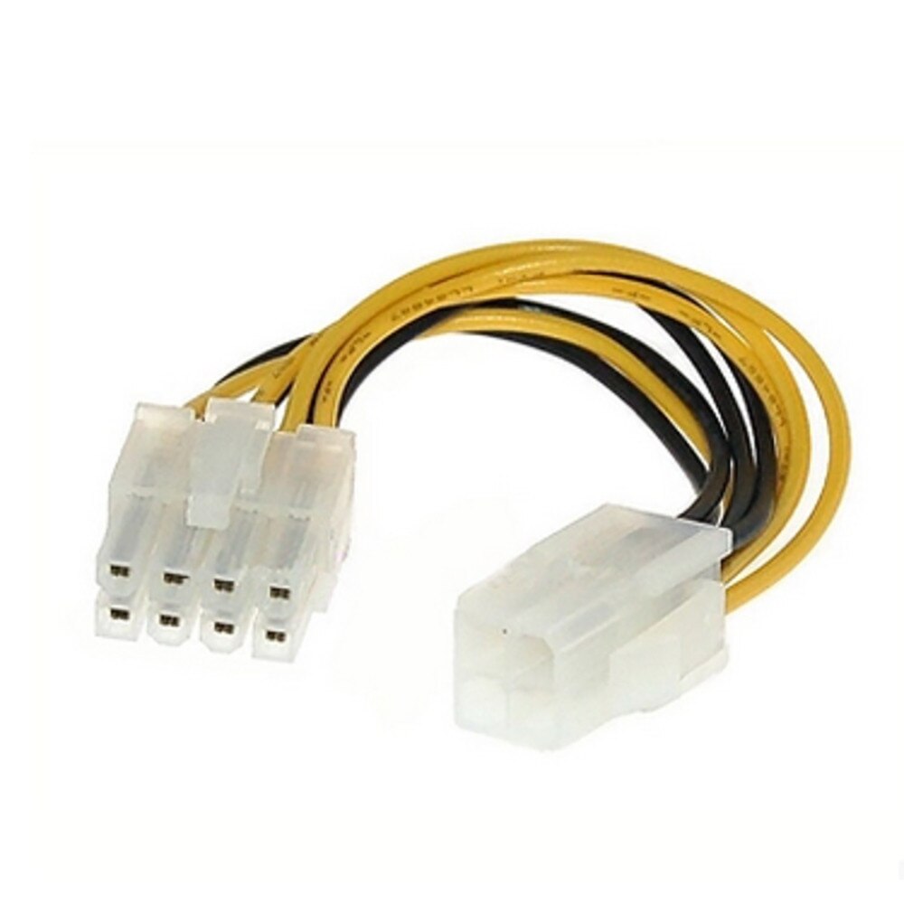 Computer Cables ATX 4 Pin Male To 8 Pin Female EPS Power Cable Cord Adapter CPU Power Supply Connector Black#es