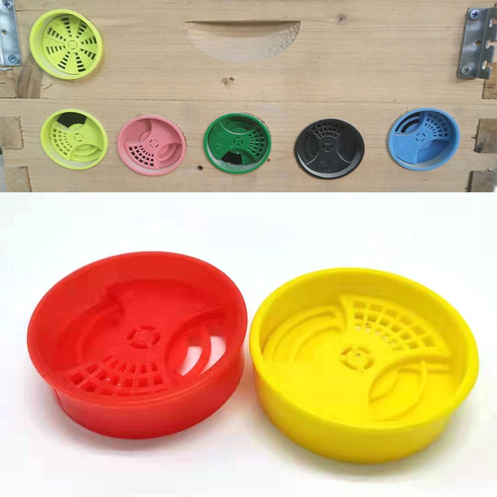 250PCS Honey Bee Ventilation Opening Round Beehive Box Entrance Gate Plastic Beekeeping Air Door Vent Tools Supplies: Default Title