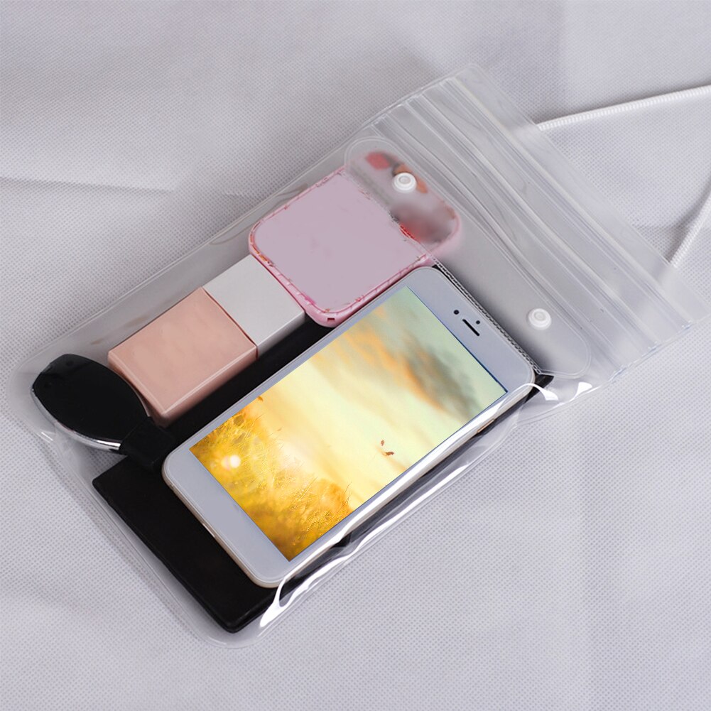 Swimming Bag Dirtproof Keys Eco-friendly Wallets Cosmetics Songkran Festival Beach Rafting Waterproof Dry Dustproof With Straps: Transparent