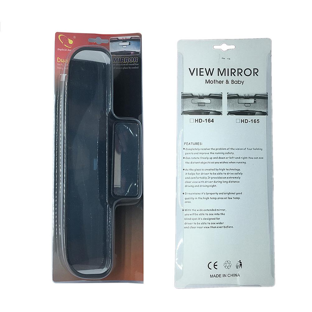 Espejos DE SEGURIDAD DE ÁNGULO AMPLIO giratorios 2 en 1 para coche, espejo retrovisor doble, accesorios interiores para niños pequeños