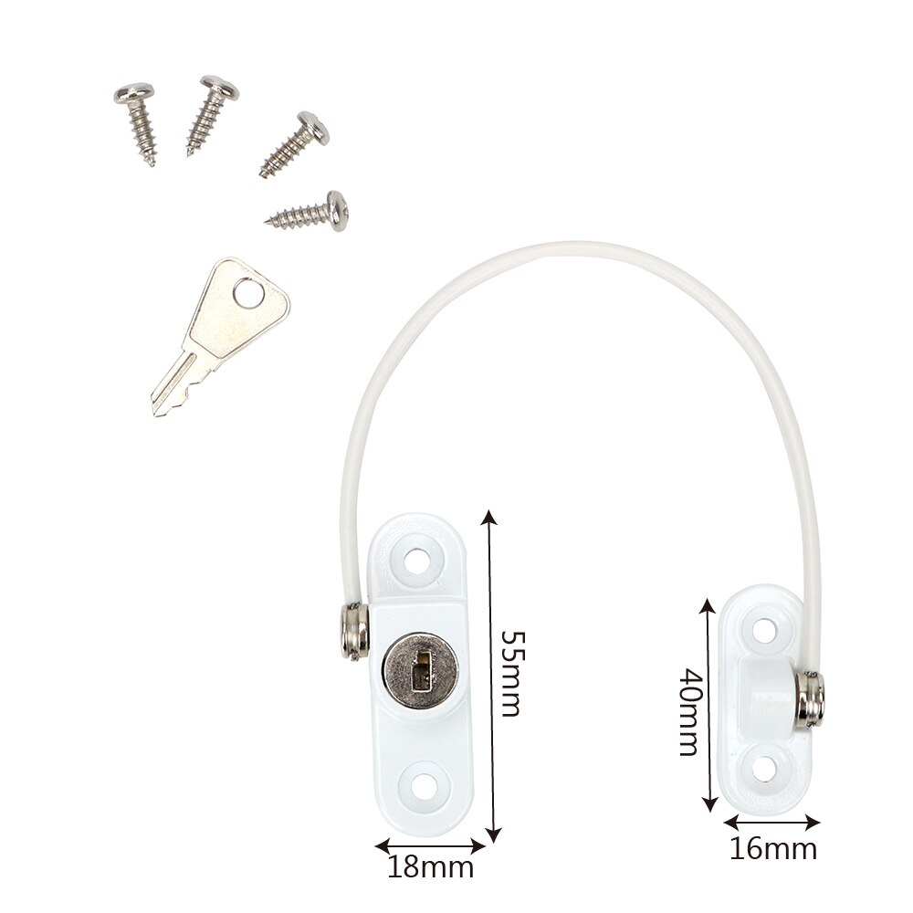 180mm Stainless Steel Safety Device Child Safety Doors Lock Window Restrictor Door Window Security Lock Home Improvement