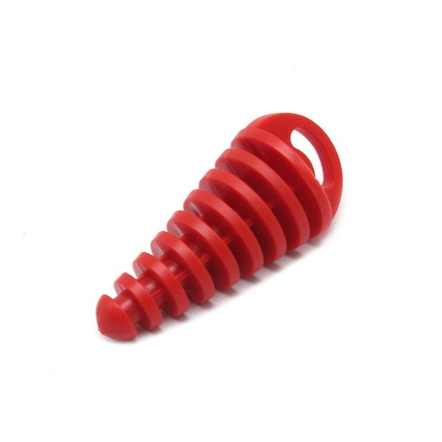 Moottoripyörän pakoputki motocross pvc 15-38mm pakoputken ilmanpoistotulppa pakoputken äänenvaimennin äänenvaimentimen pesutulpan putken suoja: Punainen