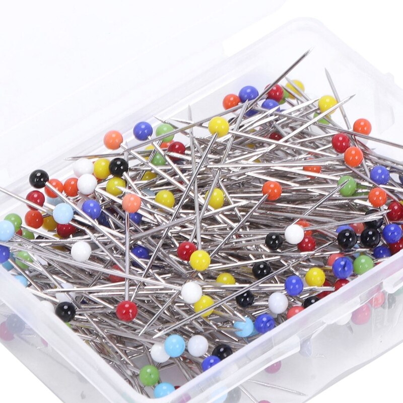 250 Pieces Sewing Pins Ball Glass Head Pins Straight Quilting Pins For ...