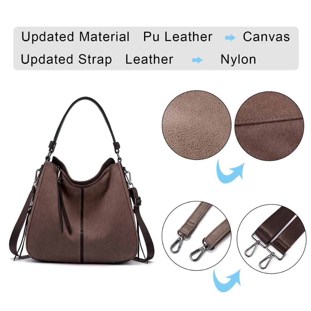 REALER women handbags female Crossbody shoulder bags Canvas messenger bags for ladies big Totes large capacity