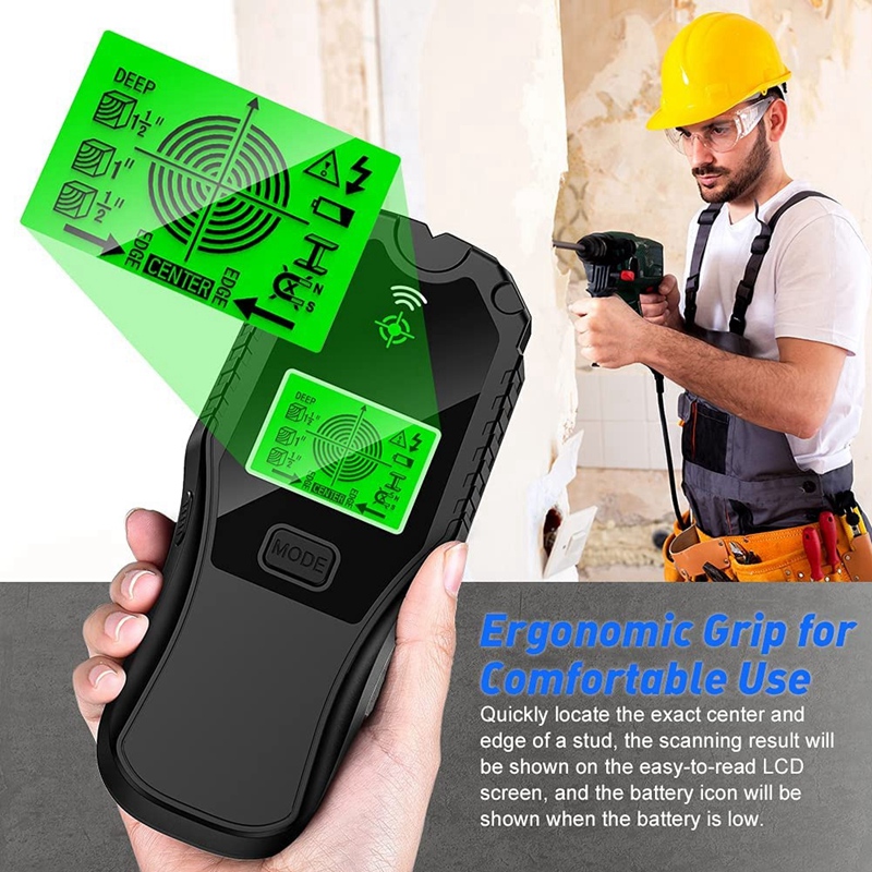 Stud Finder Muur Scanner Detector-Elektronische Metalldetektor Elektrische Pijp Meter Met Lcd-scherm Automatische Kalibratie