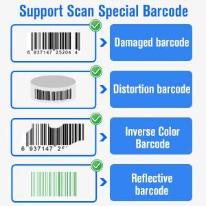 Eyoyo Mini Bluetooth 1D Barcode Reader Portable Wireless Wired Handheld Barcode Scanner USB Support PC Mobile Phone iPad Tablet