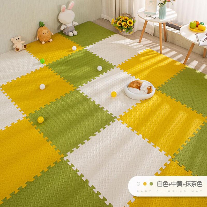 10 stuks eva-schuim baby speelmat gestikt kruipkleed kind ontwikkelingsmat gemonteerd massief tapijt puzzelmat baby gym speelgoed