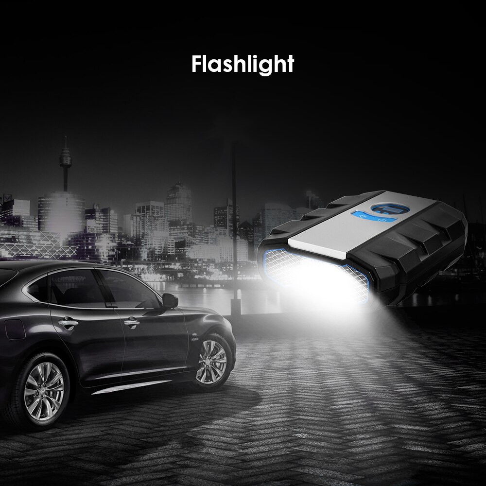 12V Car Auto Electric Air Compressor Tire Inflator Pump Automobile Tire Flashlight Numeric Display Versatile Pump