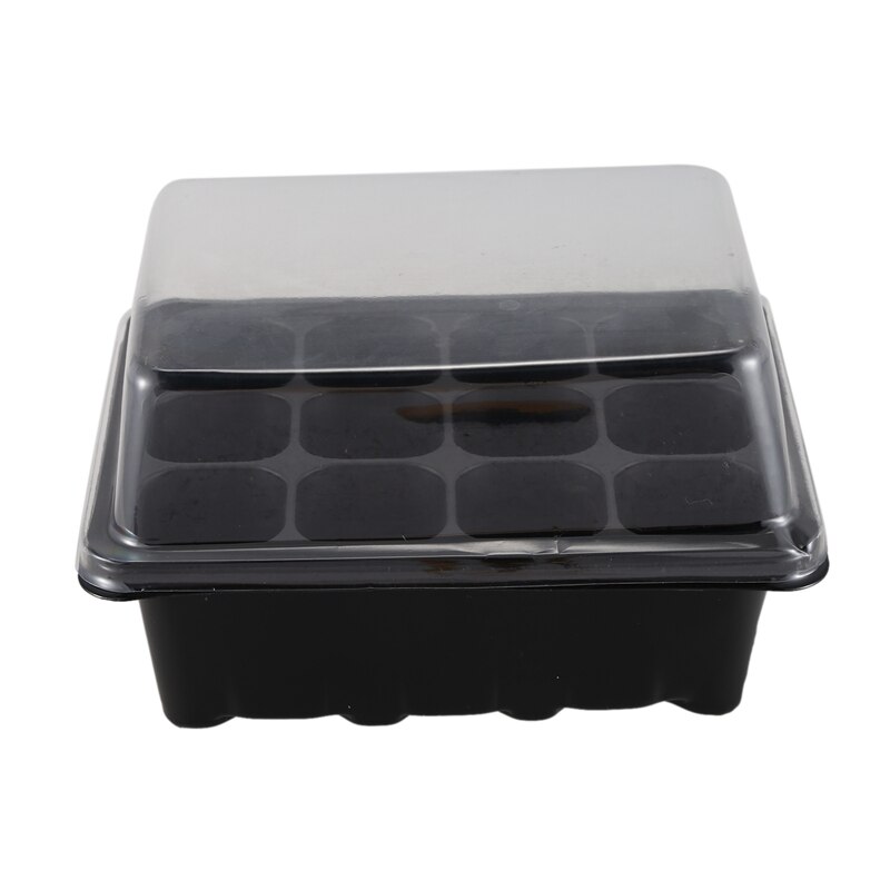 Germination Seed Starter Tray Seed Box Flower Plant Pot For Home Office Decor, 12 Hole Grow Box: 19 X15X11Cm: Default Title
