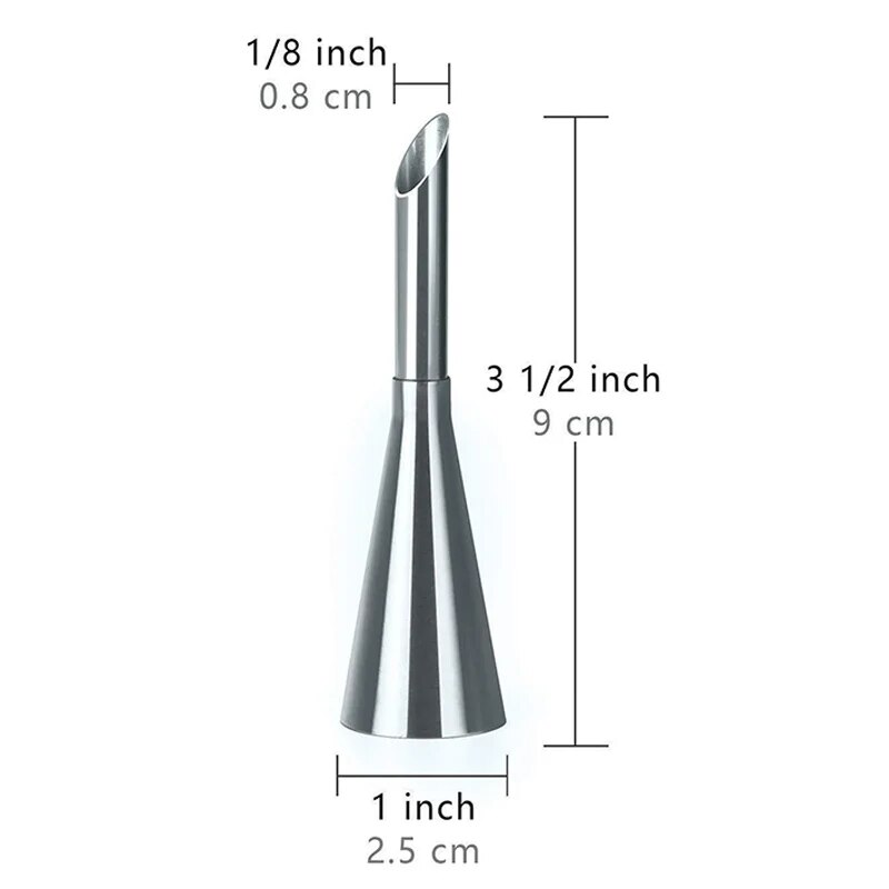1PC Stainless Steel Puff Mouth Cake Puff Cream Flower Squeezer Western Pastry Cake Baking Tool Framed Mouth Baking Set Nozzle: Chocolate