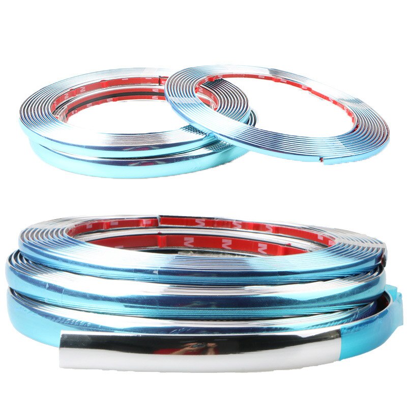 Auto Chrome Strip Styling Decoratie Moulding Trim Strips Tape Auto Diy Body Bumper Bescherm Sticker Auto Deur Versieringen