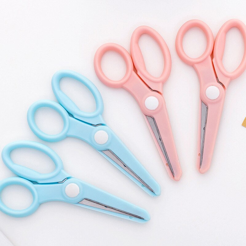 Mini Kawaii Plastic Craft Decorative Scrapbooking Scissors Cute School Portable Paper Scissors For Kids Korean Stationery