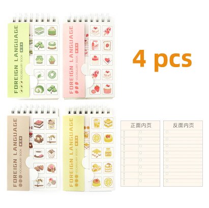 4pcs/lot School Stationery Mini Words Book Vocabulary Notebook language learning memory book small wordbook: 1