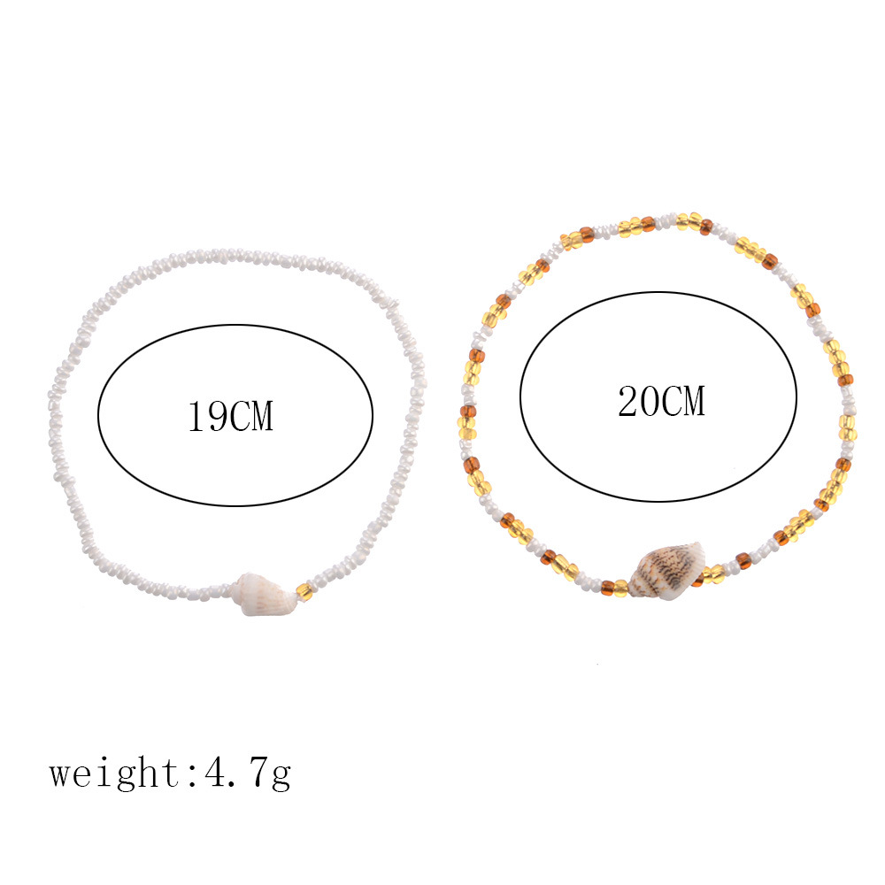 Mode Kleurrijke Kralen Enkelbandje Porceleinslak Shell Enkelbanden Voor Vrouwen Armband Op De Been Goud Zilver Kleur Boho Enkelbandje Voet sieraden