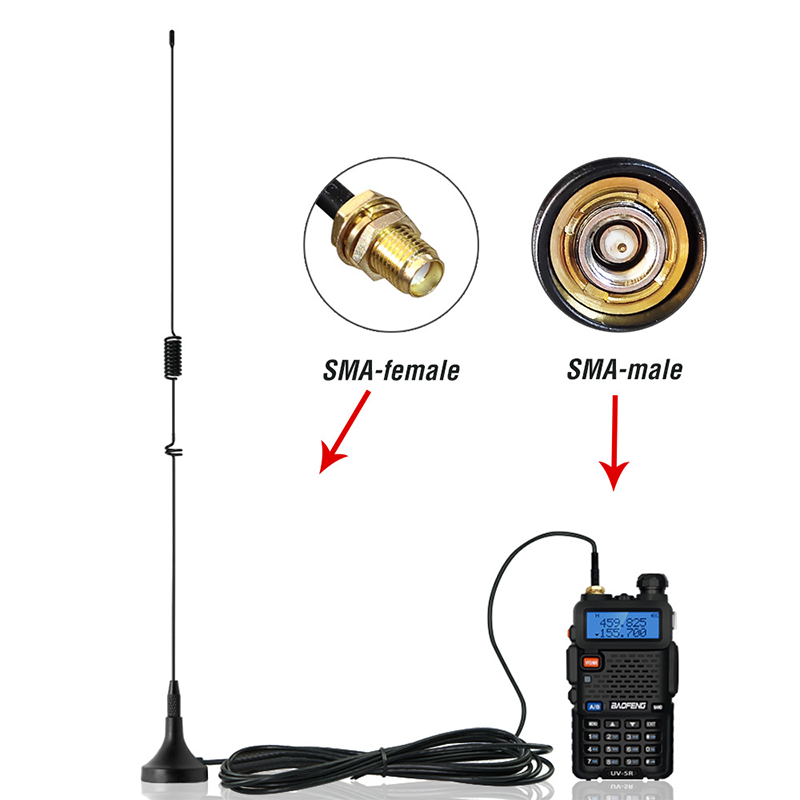 NAGOYA UT-106UV Auto-Amateurfunkantenne Baofeng UV5R UV Dual Band VHF UHF Magnetfußantenne