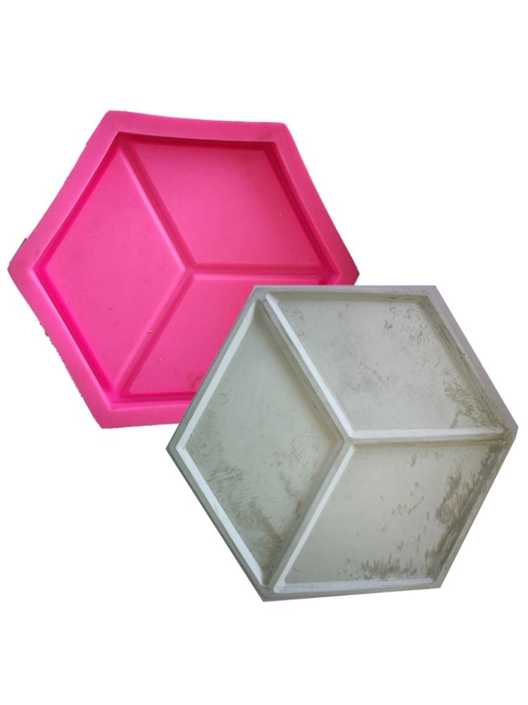 Hexagon Geometric Concrete Wall Tile Brick Silicone Mold Background Decoration 667A