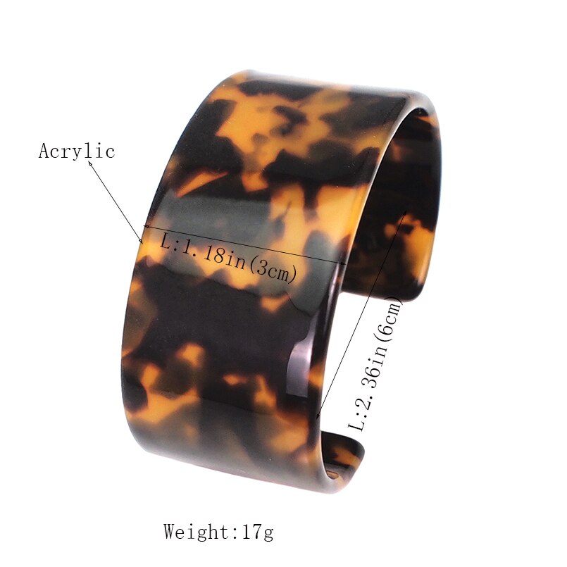MANILAI Neue Leopard Harz Charme Manschette Armbänder Für Frauen Mehrfarbige Armbänder Armreifen Schmuck Zubehör
