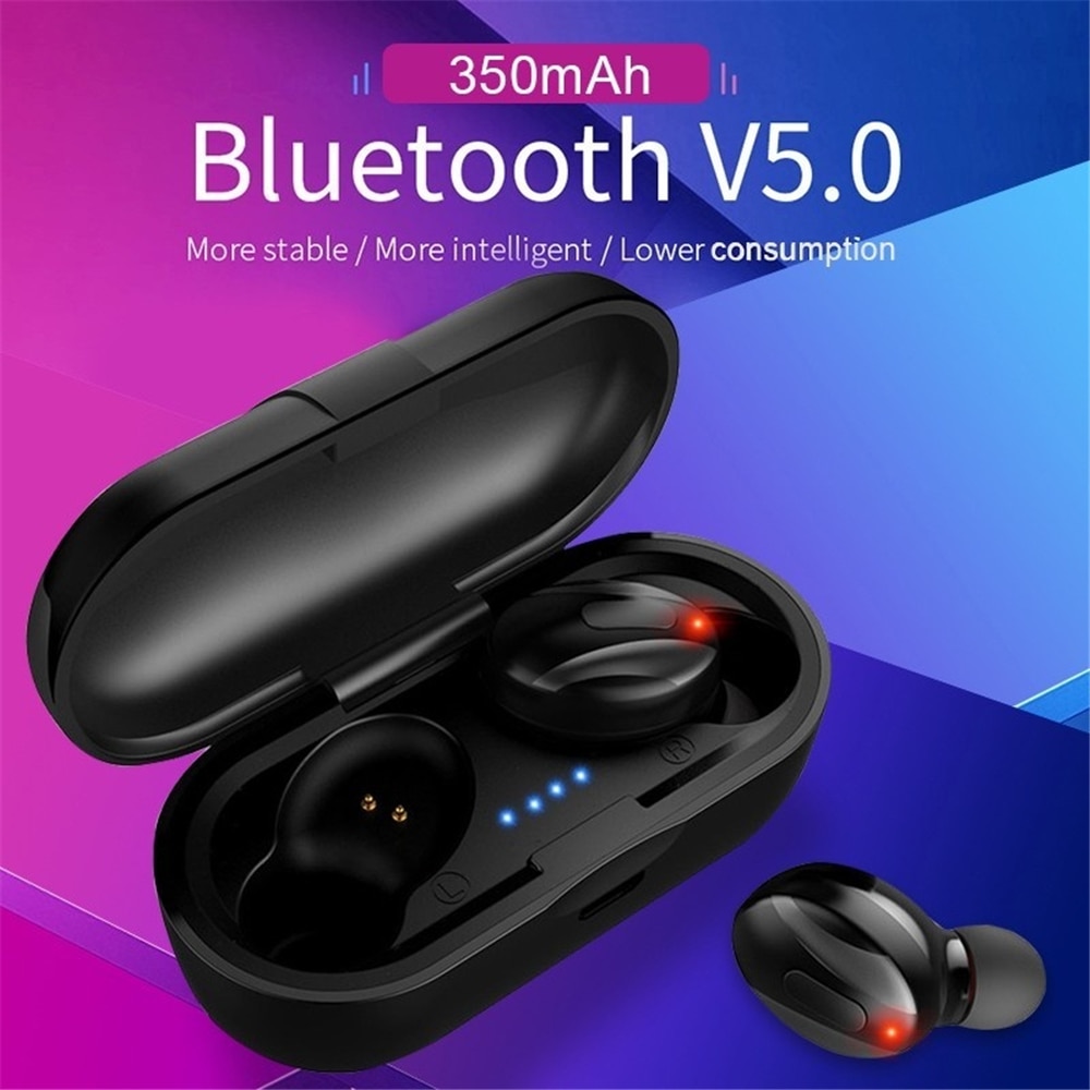 1Pc Bluetooth 5.0 Headset Draadloze Koptelefoon Oordopjes Stereo In-Ear Hoofdtelefoon Waterdichte Hoofdtelefoon Oortelefoon