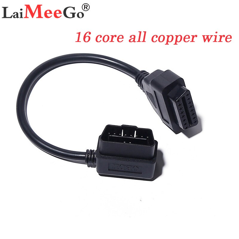 ELM327 OBD2 16Pin Male to Female Extension Cable 30cm Transfer OBD Connector OBD2 16 pin Adaptor OBD2 Car Diagnostic Adapter