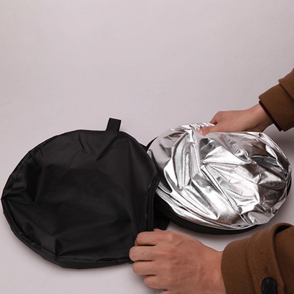 Reflecterende Board 2-In-1 Inklapbare Ronde 60Cm Herbruikbare Fotografie Reflector Flexibele Dubbelzijdige Licht Diffuser voor Schieten