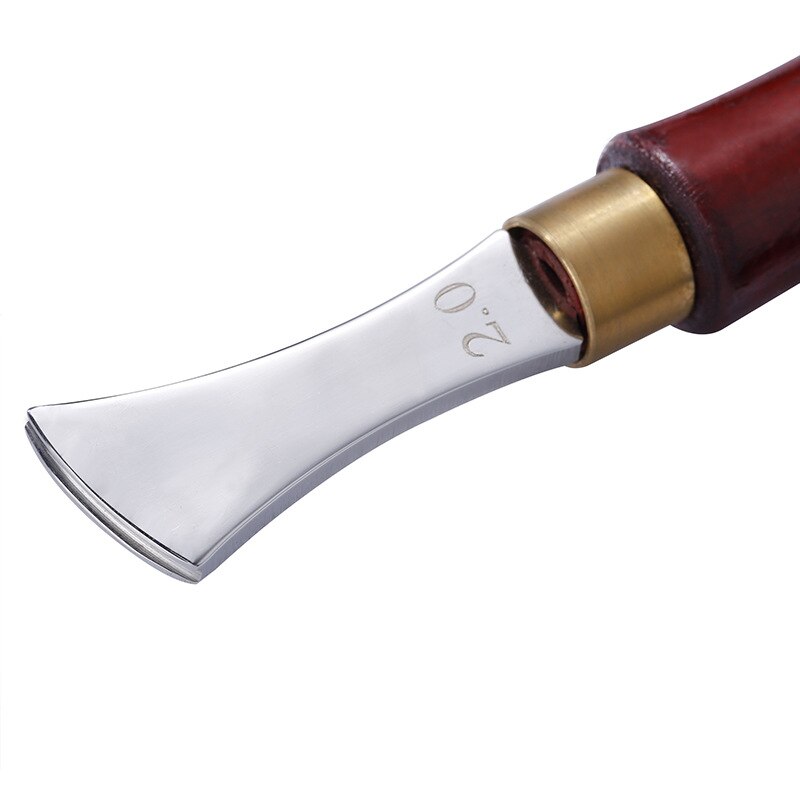 Outil de rainage des bords en cuir 1/2/2.5MM | Lame en acier inoxydable, rainure peu profonde, ligne de presse, finition polie, bord de marquage du tranchant de presse: 2MM