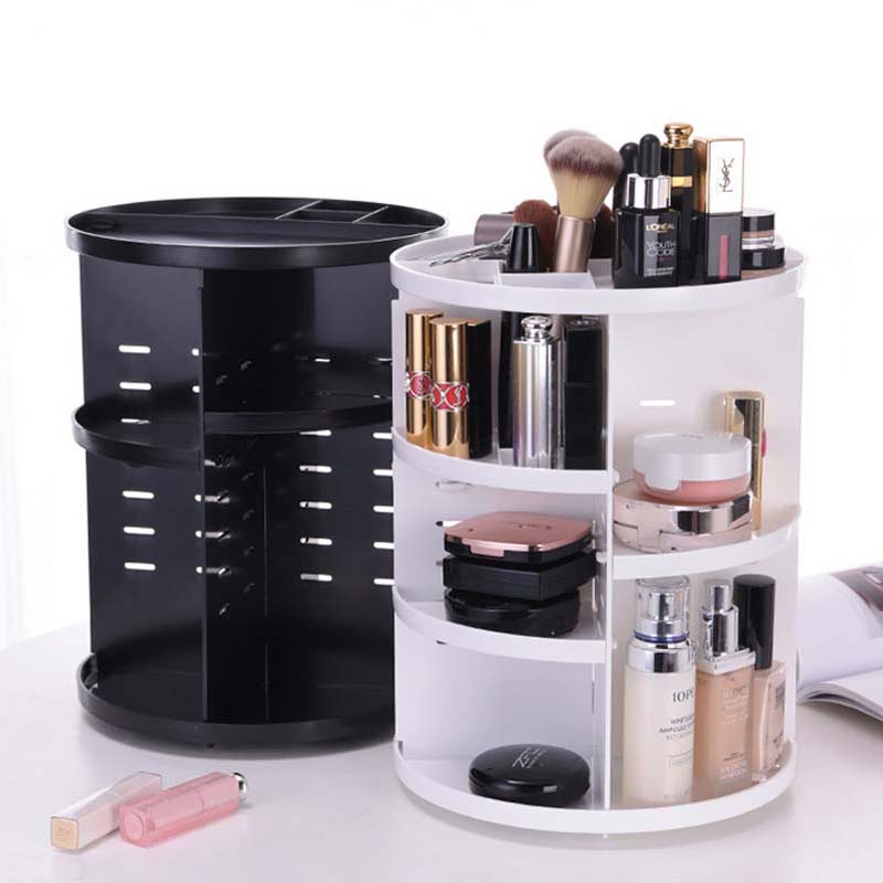 Organisateur maquillage stockage en plastique tiroir cosmétique nouvelle 360 degrés rotatif porte-brosse bijoux étagère détachable beauté