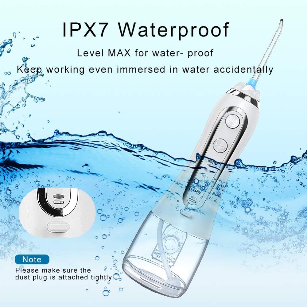 Munddusche mit 300ML Wasser Panzer Tragbare Zahn Wasser Jet IPX7 Irrigator für Reinigung Zähne USB Aufladbare Wasser Flosser