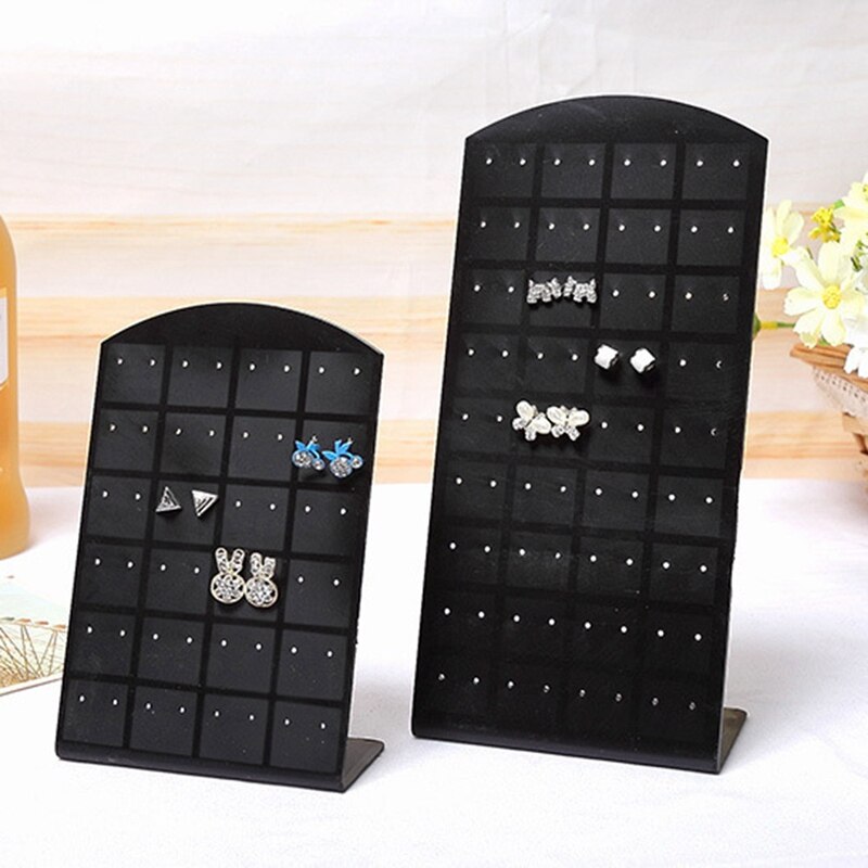 Sieraden organizer met 48/72 gaten, zwarte plastic oorbellenhouder, oorbellen displayrek, sieraden display