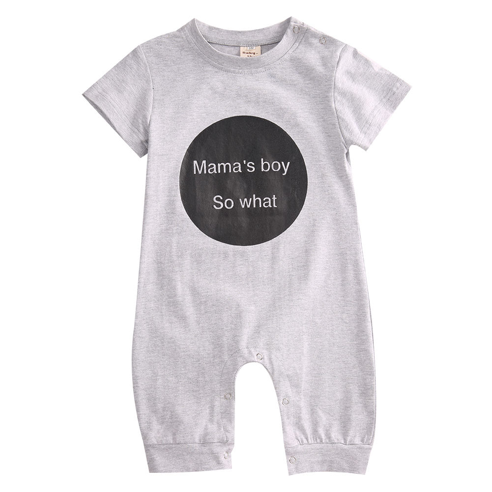 Pudcoco bébé garçon combinaison 0-24M enfant en bas âge enfants -né garçons coton barboteuse combinaisons tenues Sunsuit vêtements d'été: Gris / 6M