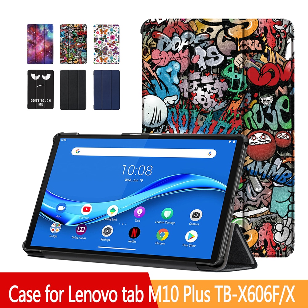 Ultra cienka obudowa do Lenovo Tab M10 Plus obudowa mocna magnetyczna regulowana podstawka do tabletu Lenovo M10 Plus TB-X606F/X