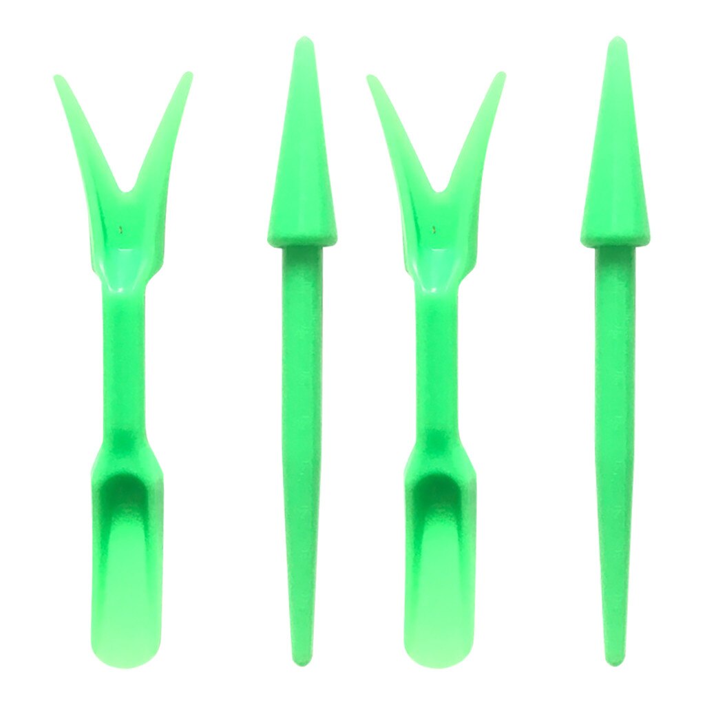 2 PCS Transplanting Device Planters Digging Tools Seedling Garden Nursery Trays Seedling lifter Planting Gardening Set device: Green 