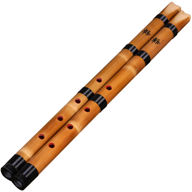 Shakuhachi-Flauta japonesa de bambú, instrumento Musical de viento de madera, 5 agujeros, color blanco, 1 unidad